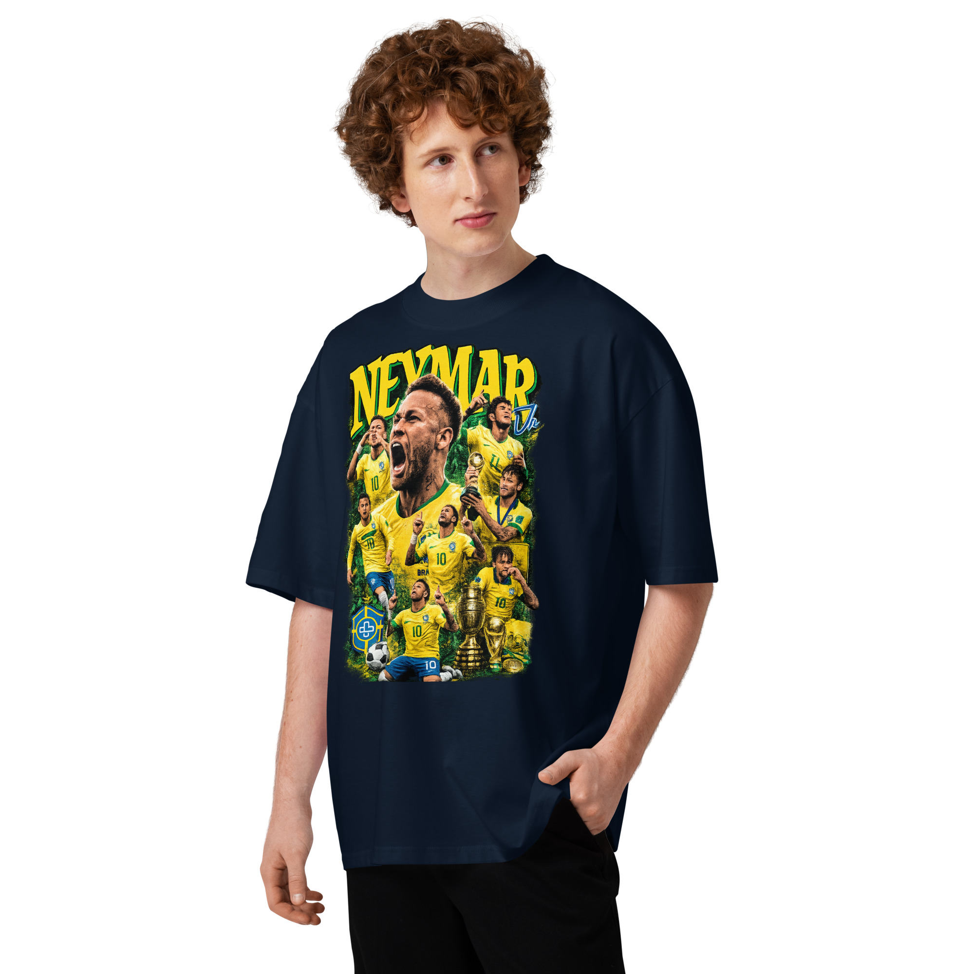 Unisex organic oversized high neck t-shirt - Imagem 2