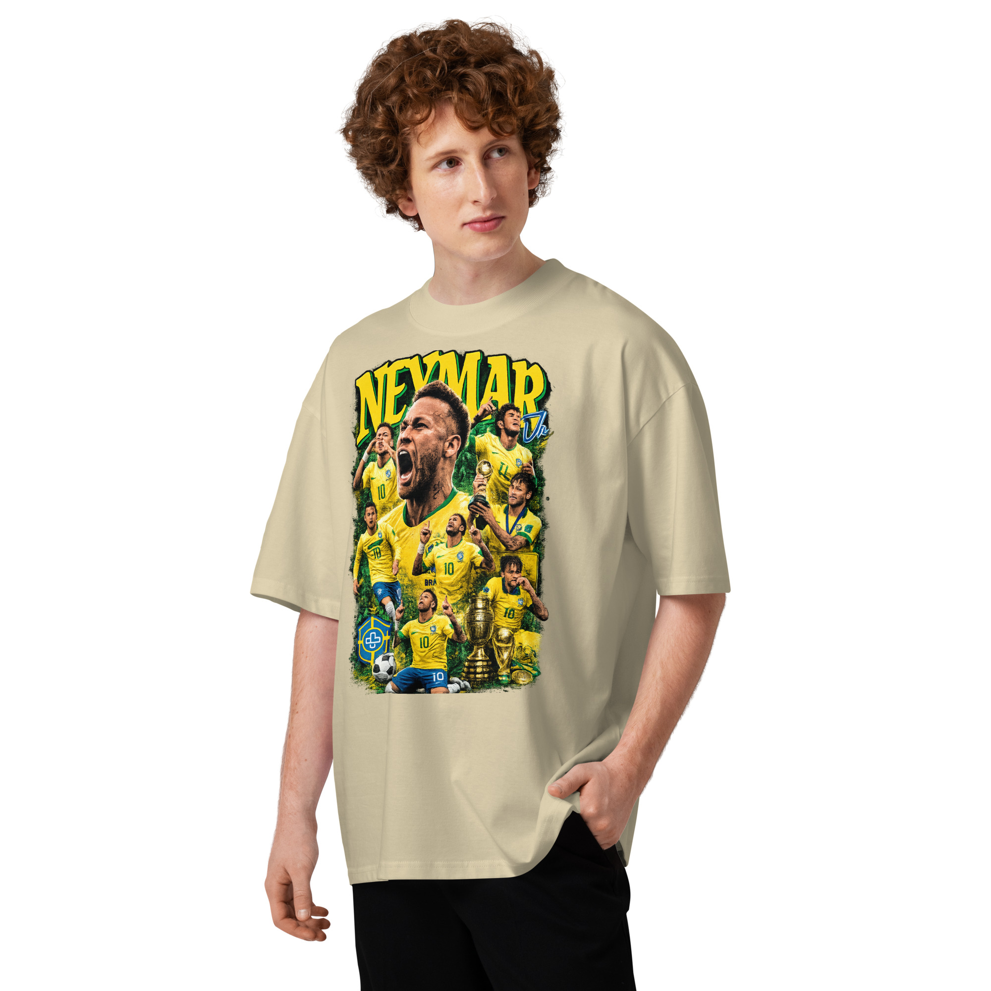 Unisex organic oversized high neck t-shirt - Imagem 12