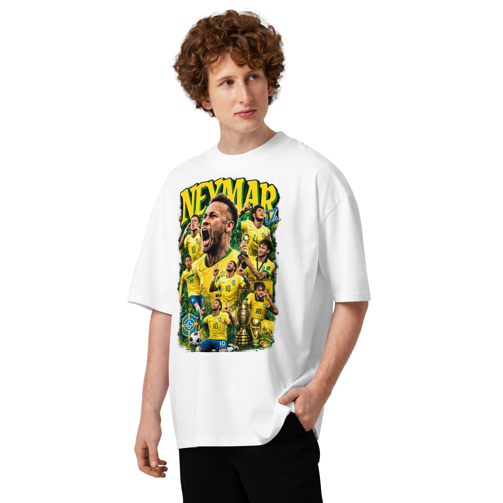Unisex organic oversized high neck t-shirt - Imagem 11